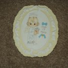 1994 Precious Moments 4.5" x 3.75" Porcelain Wall Plaque "Angel Of Mercy"