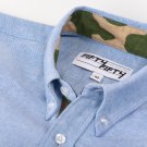 Blue Camo Lined Oxford Shirt - Small
