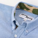 Blue Camo Lined Oxford Shirt - Medium