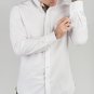 White Camo Lined Oxford Shirt - Medium