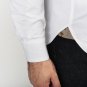 White Camo Lined Oxford Shirt - Medium