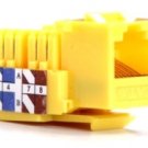 25x Cat6 RJ45 Keystones Wire 8P8C Ethernet Jack Yellow $19.99 Punch Down 110