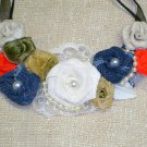 Bib Necklace with Denim