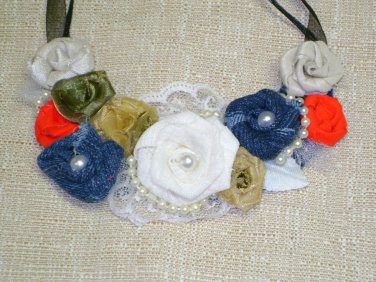 Bib Necklace with Denim