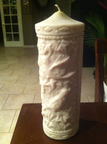 hummingbird pillar candle