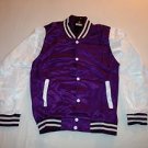 Purple and White Varsity Sports Jacket - (Baseball/Football Jacket) Teen Sizes