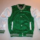 Green and White Varsity Sports Jacket - (Baseball/Football Jacket) Teen Sizes
