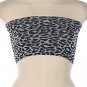 Leopard Animal Print Bandeau Metal Gray