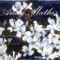 White Dogwood on Blue- original watercolor