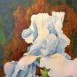 Beverly's Blue Iris- framed watercolor, 15 x 22 inches