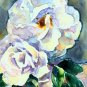 White Roses Still Life on Yupo-original painting