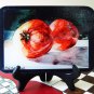 2 Red Tomatoes Glass Cutting Board
