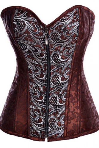 Classic Deluxe Brocade Steel Boned Corset