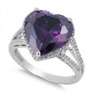 Silver Ring w/CZ - Heart