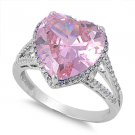 Silver Ring w/CZ - Heart
