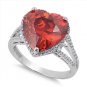 Silver Ring w/CZ - Heart