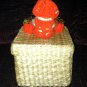 Fall Pumpkin Bear Straw Box with Lid