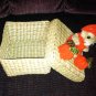 Fall Pumpkin Bear Straw Box with Lid