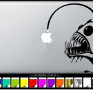 Angler Fish MacBook Air-Pro 11 13 15 17 Vinyl Stickers, Skin, Decal