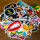 A set of 50 pieces stickers decals for luggage suitcase laptop skateboard surfboard