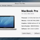 15" Apple Macbook Pro 2.4GHz Intel Core i5 4GB RAM 320GB HD