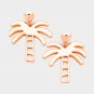 Rose Gold Palm Tree Dangle Earrings
