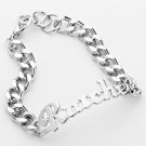 Silver RATCHET Chain Link Word Bracelet Urban Statement Sexy Love Hip Hop Jewelry