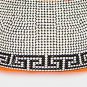 Orange Silver Crystal Greek Patterned Summer Visor Hat Bling Fashion Statement