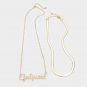 Gold GIRLFRIEND Pendant Style Statement Chain Word Necklace Fashion Jewelry Set