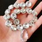 Silver Crystal Teardrop Pendant Choker Statement Chain Gorgeous Necklace Jewelry