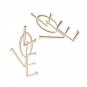 Gold LOVE Dangle Worded Phrase Fashion Jewelry Love Long Drop Statement Earrings