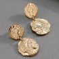 Gold Coin Medusa Portrait Dangle Earrings Style Fashion Jewelry Drop Statement