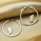 Silver Nefertiti Egyptian Queen Hoop Earrings Cute Style Fashion Jewelry Trendy
