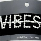 Clear Rhinestone Silver VIBES Bobby Pin Hair Stylish Fashion Clip Accessory