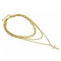 Long Gold MultiLayered Cross Necklace Pendant Statement Chain Jewelry Trendy
