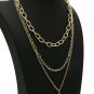 Long Gold MultiLayered Cross Necklace Pendant Statement Chain Jewelry Trendy