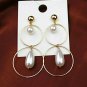 Gold Multi Pendant Pearl Hoop Drop Dangle Earrings Design Fashion Jewelry Trendy
