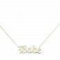 Gold BABE Pendant Style Statement Chain Word Necklace Fashion Jewelry Girl