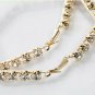 Gold Rhinestone Fun Fashion Stylish Trendy Bling Geometric Hexagon Hoop Earrings
