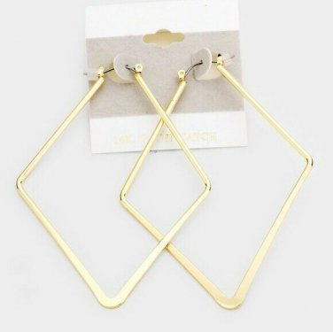 14K Gold Filled Simple Diamond Hoop Earrings Design Fashion Jewelry Trend Casual