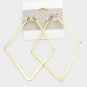 14K Gold Filled Simple Diamond Hoop Earrings Design Fashion Jewelry Trend Casual