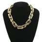 Big Gold Chunky Link Necklace Chain Metal Chunky Fashion Jewelry Simple Stylish