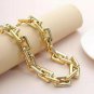 Big Gold Chunky Link Necklace Chain Metal Chunky Fashion Jewelry Simple Stylish