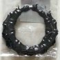 Large Black Bamboo Textured Cute Door Knocker 3.5 Inches Casual Hoop Earrings