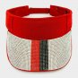 Red Green Rhinestone Striped Patterned Summer Visor Hat Bling Fashion Statement