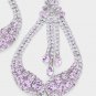 Lavender Oversized Chandelier Crystal Pendant Jewelry Fancy Drop Dangle Earrings