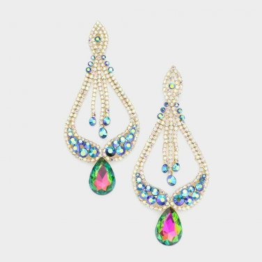 Vitrail Oversized Chandelier Crystal Pendant Jewelry Fancy Drop Dangle Earrings