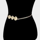 Gold Lion Head Medallion Pendant Chain Fashion Jewelry Link Belt Trendy Style