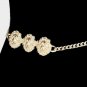 Gold Lion Head Medallion Pendant Chain Fashion Jewelry Link Belt Trendy Style