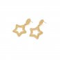 Modern Gold Star Abstract Geometric Design Metal Post Dangle Earrings Trend 2.25